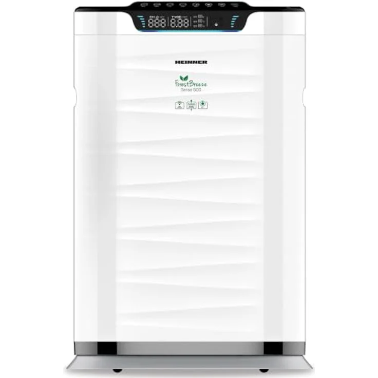 Heinner HPA-600WIFI Luftreiniger, CADR 600 m³/h, für Räume bis 72 m², Touch-Bedienung, WLAN-Steuerung, HEPA-H11-Filter, Weiß – Bild 1