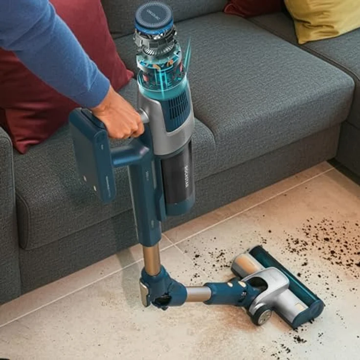 Cecotec RZ90 AI AquaPet Flex Connected, Stielstaubsauger mit Selbstentleerungsstation, 310 AW, 850 W, flexibles Saugrohr, App-Steuerung, herausnehmbarer Wassertank und Tierbürste – Bild 2