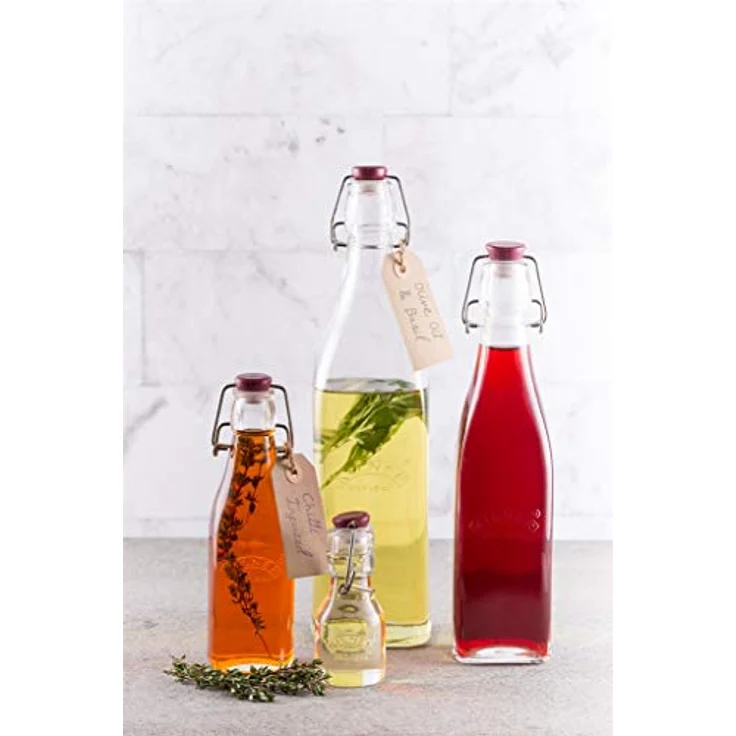 Kilner Vintage Flasche mit Bügelverschluss, glas, durchsichtig, quadratisch, 550 ml – Bild 4
