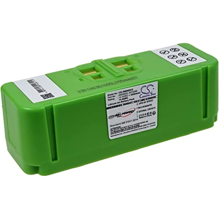 akku-net Powerakku kompatibel mit Staubsaugerroboter iRobot Roomba 980, 14,4V, Li-Ion, Schwarz