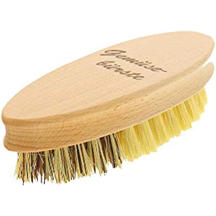 2X HOFMEISTER® Gemüsebürste, 13,5 cm, hochwertige Naturborsten in 2 Härtegraden: echt Union und Fibre, für Kartoffeln, Karotten & Gemüse, Wurzelbürste aus Buchen-Holz, Made in EU – Bild 5