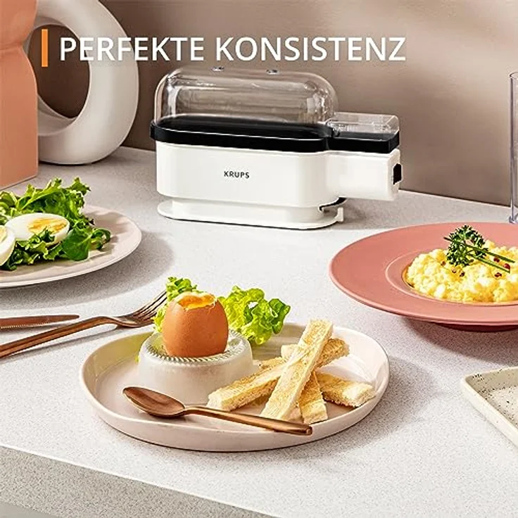 Krups Ovomat Trio Eierkocher, Für bis zu 3 Eier, Inkl. Wasser-Messbecher mit Eierstecher, Eierhalter, Signalton, BPA-frei, EG234115 – Bild 4