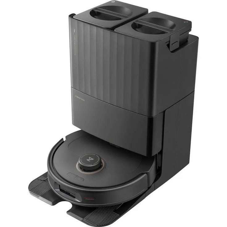 Roborock QREVO MaxV Black, Nass-Trocken-Saugroboter mit 7.000 PA HyperForce, FlexiArm Design, heißwasser Mopp-Wäsche und Reactive AI Hinderniserkennung
