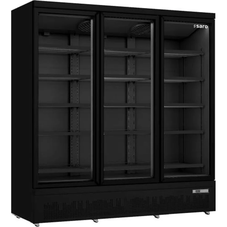 Saro GTK 1480 S Pro, Gefrierschrank mit 1563 Litern, 3 glastüren und digitaler Temperaturkontrolle, schwarz