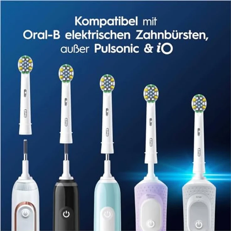 Oral-B Aufsteckbürsten Pro Tiefenreinigung, X-förmige Borsten, grün – Bild 2