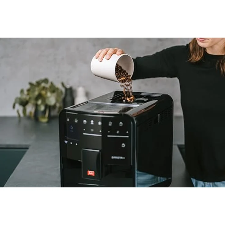Melitta Barista SE Kaffeevollautomat, schwarze Ausführung, geräuscharmes Mahlwerk, Touch & Slide Bedienung, separat für Milch und Heißwasser – Bild 2