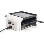 Stöckli Raclette Stöckli Raclette + Pizza Grill Four4 Basisgerät weiss, Multifunktions-Gerät mit zuschaltbarer Unterhitze, 4 Pfännchen und Zubehör
