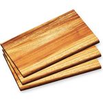 Kesper Frühstücksbrett Frühstücksbrettchen, 3er Pack, Akazienholz, ideal zum servieren von Speisen