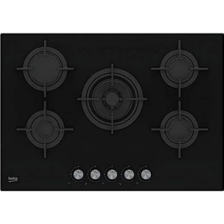 Beko HILW 75222 S Gaskochfeld 75cm, 5 schwarzlichter, schwarz