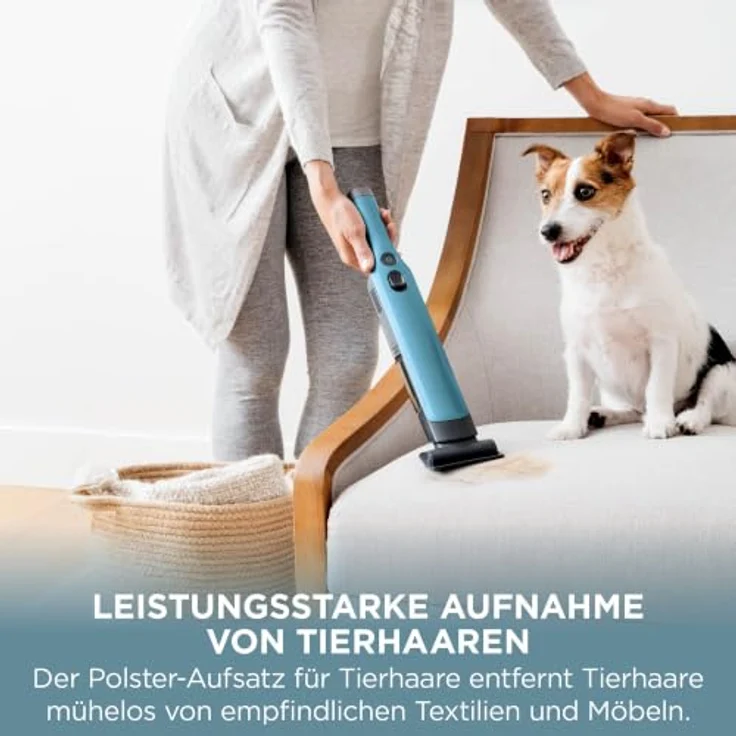 Shark WandVac WV201EUBL, Akku Handstaubsauger mit Ladestation, Tierhaar-Aufsatz und Staub-Fuge, Blau in Blaugrau – Bild 6