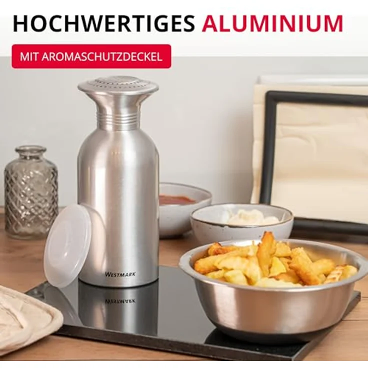 WESTMARK Salzstreuer Omega, Aluminium Gewürzstreuer mit Deckel, 650 ml, BPA-frei – Bild 5