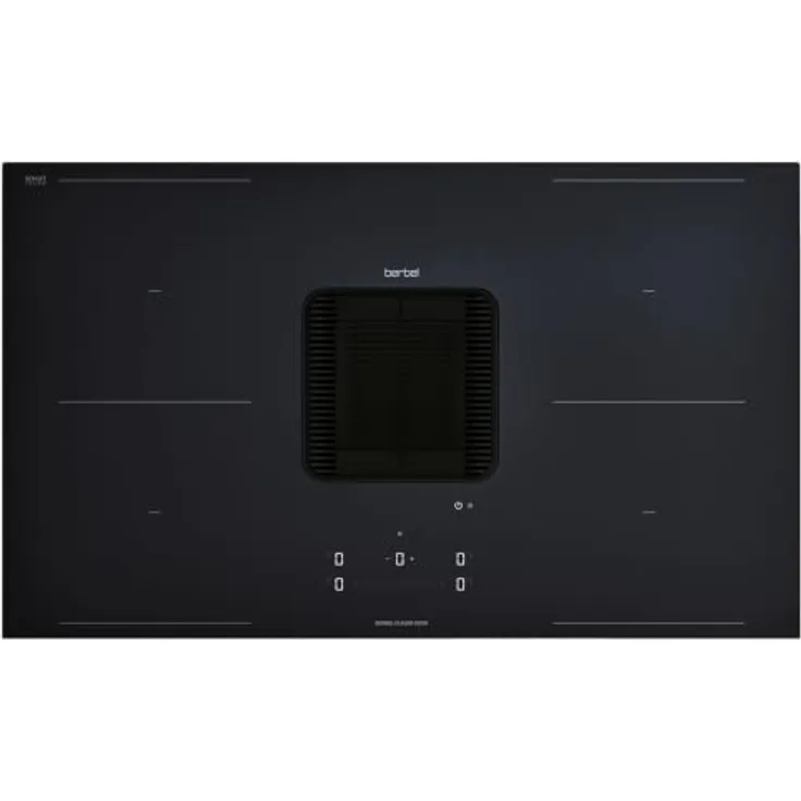 Berbel Downline Advance BKA 83 DLA Kochfeldabzug Induktion Mattschwarz, Umluft-Set permalyt® DL BUR, flächenbündig mit Timer-Funktion, 4 Kochzonen