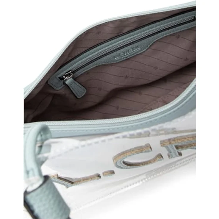 L.Credi Reja Shopper Tasche 37 cm, Schultertasche aus 100% Polyethylen, blau – Bild 5