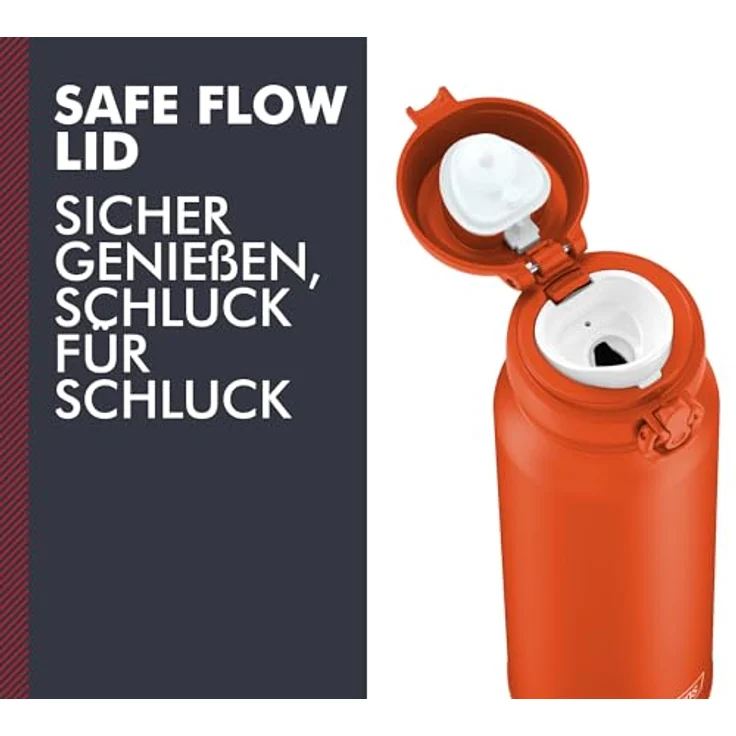 THERMOS ULTRALIGHT BOTTLE 0,75l, Edelstahl Thermosflasche in glowing orange mat, 10h heiß / 24h kalt, absolut dicht für Wasser und Tee – Bild 3