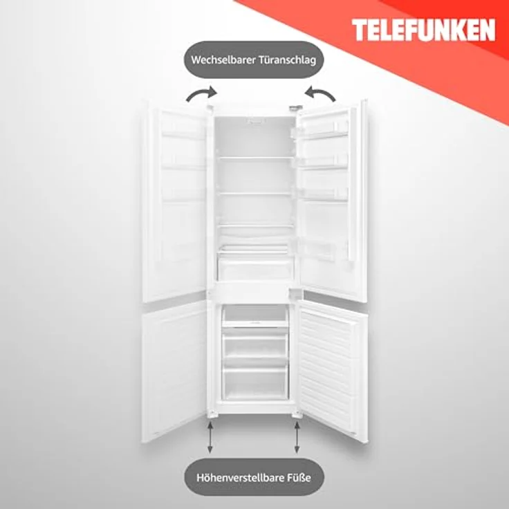 Telefunken Einbau-Kühl-Gefrierkombination | 178cm Nische | 251 Liter | Less Frost, Stilvolles Design und optimale Organisation – Bild 4