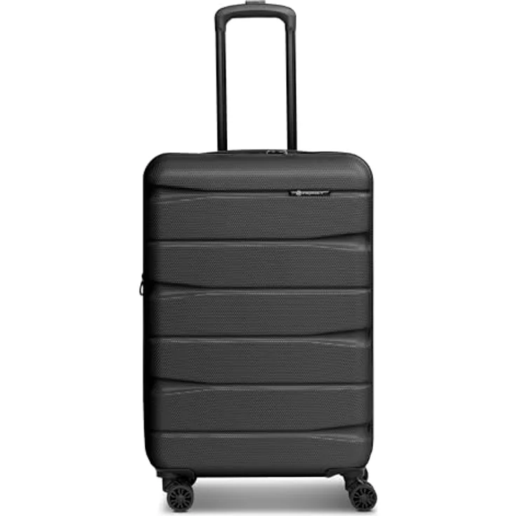Franky Munich 4.0 Koffer groß | Hartschalen Trolley ausgestattet mit 4 Rollen, arretierbarer Griff, Dehnfalte, Kreuzpackgurt und TSA-Zahlenschloss | 44.5 cm x 28 cm x 66 cm – Bild 3