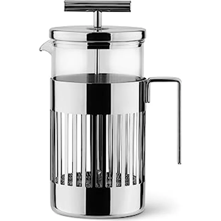 Alessi Pressfilter aus Edelstahl 18-10 glänzend poliert und hitzebeständigem Glas – Bild 2