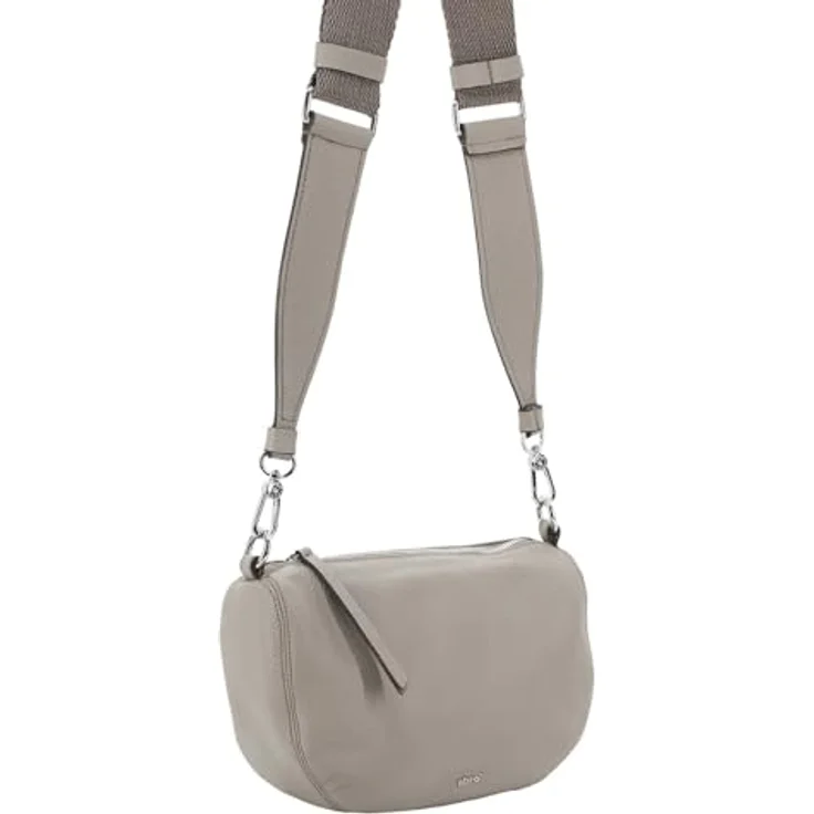 abro Mina Umhängetasche 100% Leder, grau, 26 cm x 8 cm x 18 cm – Bild 2