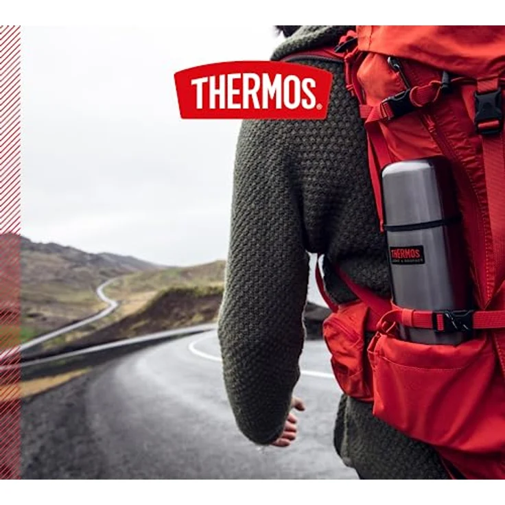 THERMOS 4019.218.075 Thermosflasche Light & Compact, Edelstahl Cool Grey 0,75 l, Spülmaschinenfest, 18 Stunen heiß, 24 Stunden kalt – Bild 7