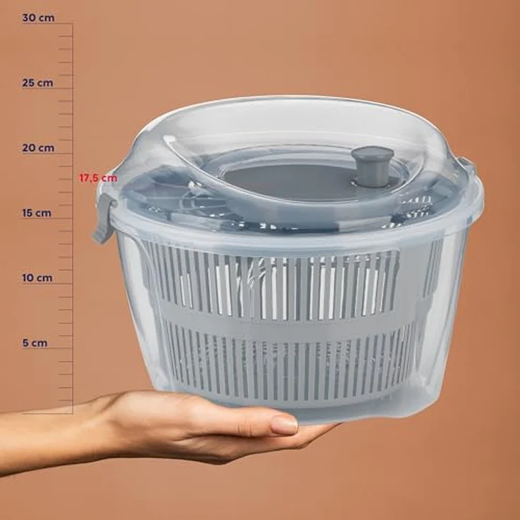 Kela 11906 Salatschleuder mit Kurbeltechnik, Grün, 4,4 l, 24,5 cm Durchmesser, Mailin – Bild 5