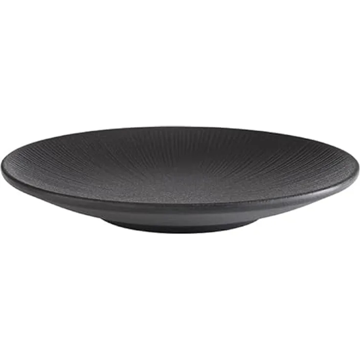 APS 85063 Teller NERO, Ø 21 cm, Höhe 3 cm, Melamin, schwarz