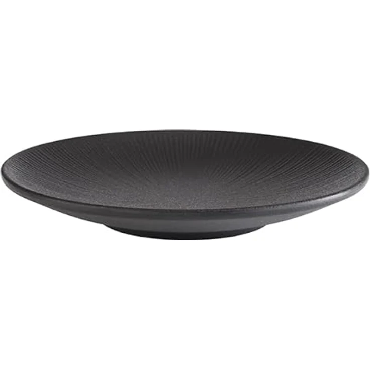 APS 85063 Teller NERO, Ø 21 cm, Höhe 3 cm, Melamin, schwarz – Bild 1