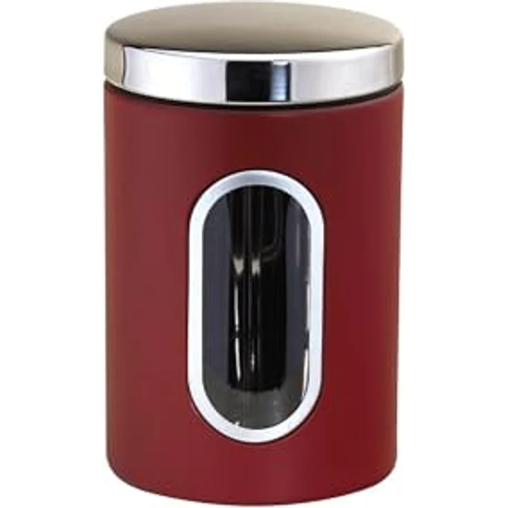 Michelino Edelstahl Aufbewahrungsdose Lebensmitteldose Vorratsdose Serie Nora Rot 2,5 L, hermetisch schließender Deckel, geruchsneutral, lebensmittelecht – Bild 2