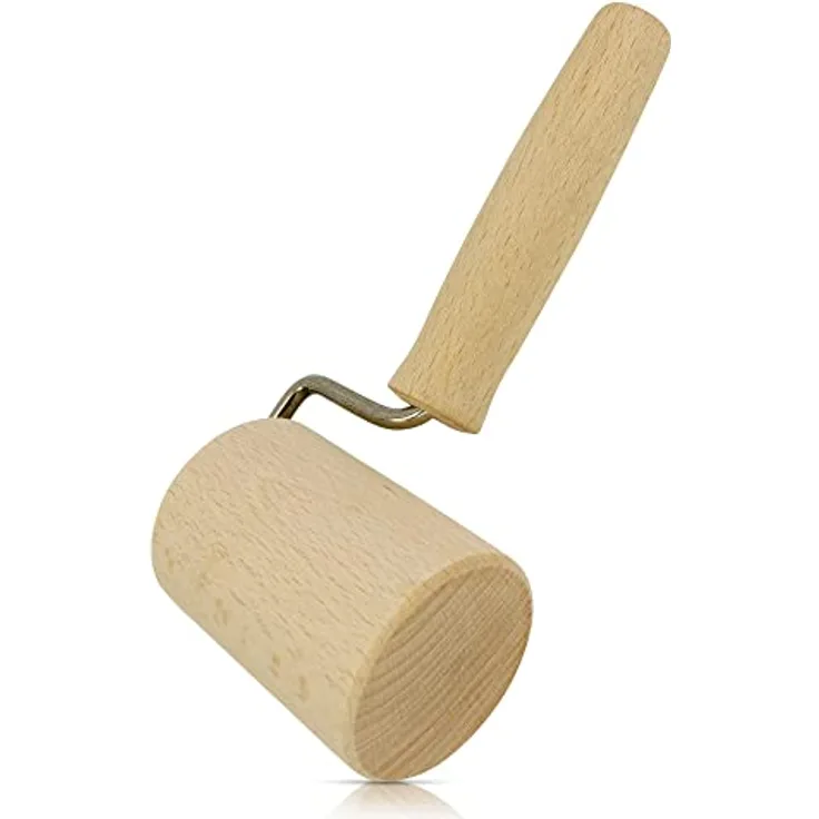 SOHFA Backblechroller 17 x 7cm aus Buchenholz | kleiner Teigroller gerade Form made in europe | Mini Nudelholz für Pizza, Fondant und Teig. Ausroller für das Backblech und für Kinder