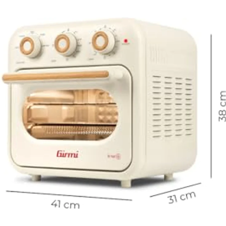 Girmi FG28 Ecofrit, 14 L Heißluftfritteuse & Multifunktionsofen, 1300W, Maxi-Lüfter, bis 230 °C, 5 Programme, Innenbeleuchtung, Rezeptbuch inklusive – Bild 2