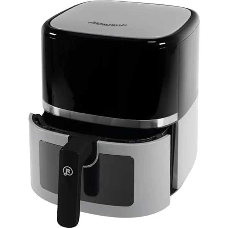 Remoska Heißluftfritteuse Vento R301001 5,5 l, 360° Heißluftstrom, 8 Programme, LCD, Leiser Betrieb 48,9 dB, Non-Stick-Gitter, 1350 W, Schwarz