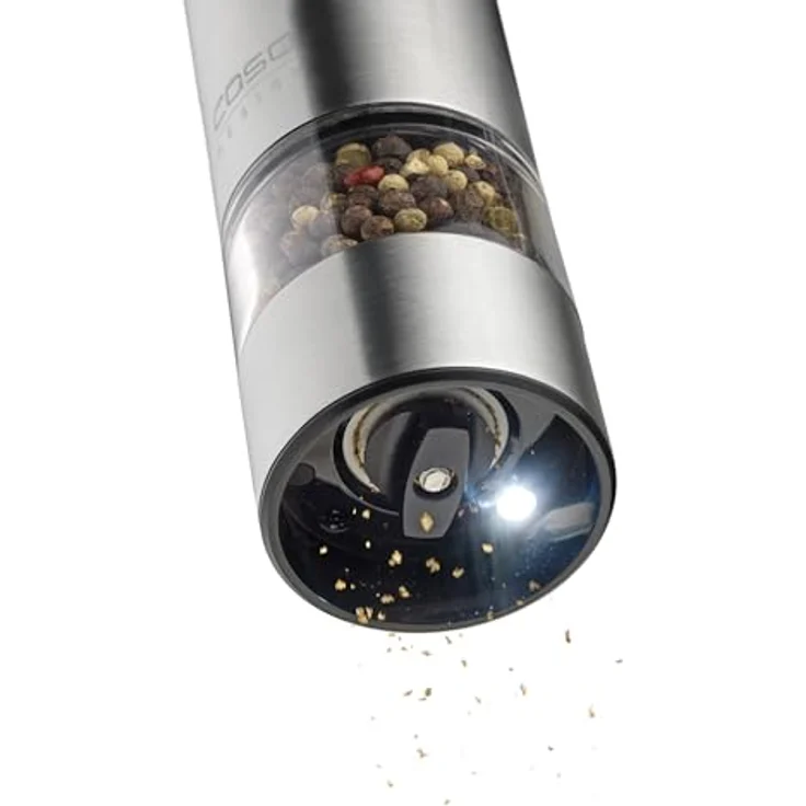 Caso SpiceDuo, Elektrische Salz- & Pfeffermühle aus Edelstahl mit USB-C, langlebig und einstellbarem Keramikmahlwerk – Bild 7