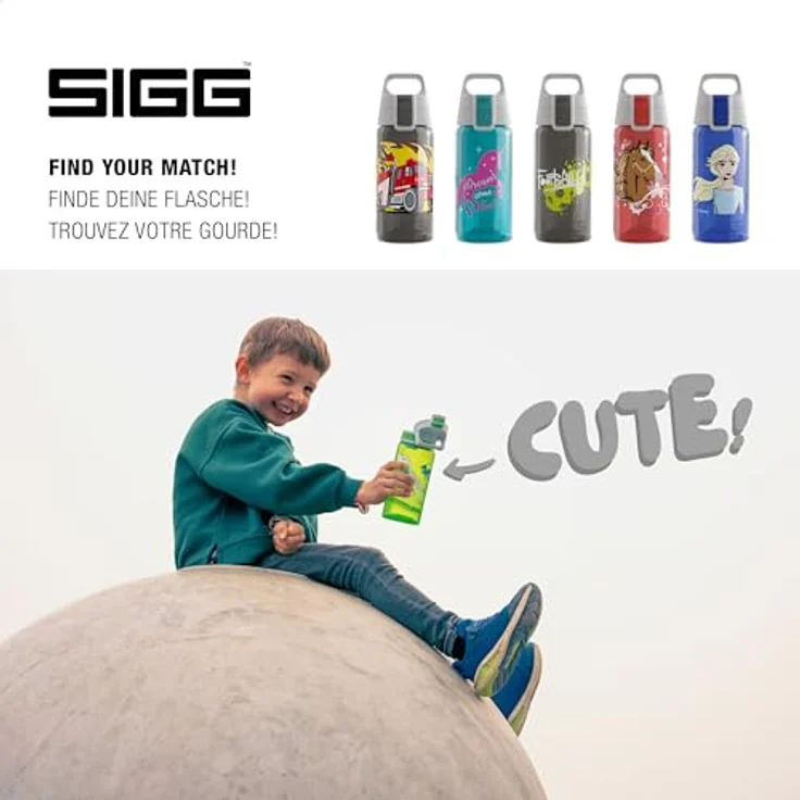 Sigg 9001.50 Viva One Football Tag Trinkflasche Grau – Bild 5