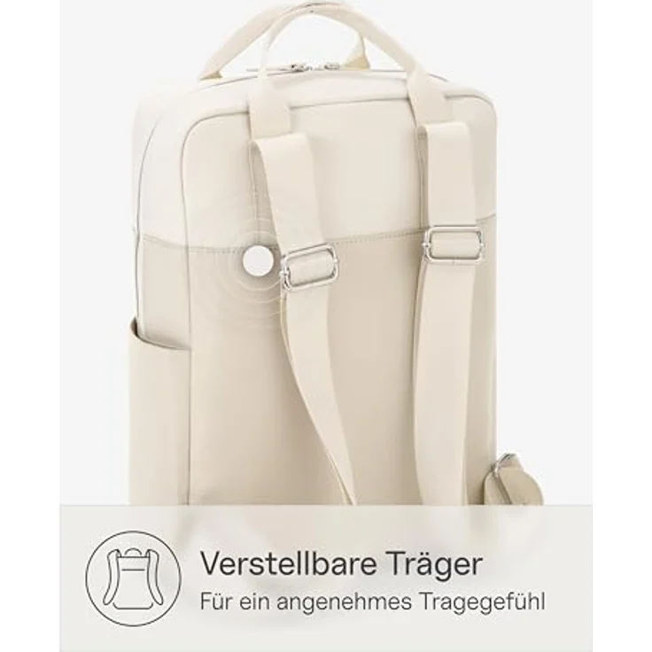 Kapten & Son Bergen City Rucksack, 33,5 cm, beige, aus 100% PET, 23.5 x 9.5 x 33.5 cm – Bild 4