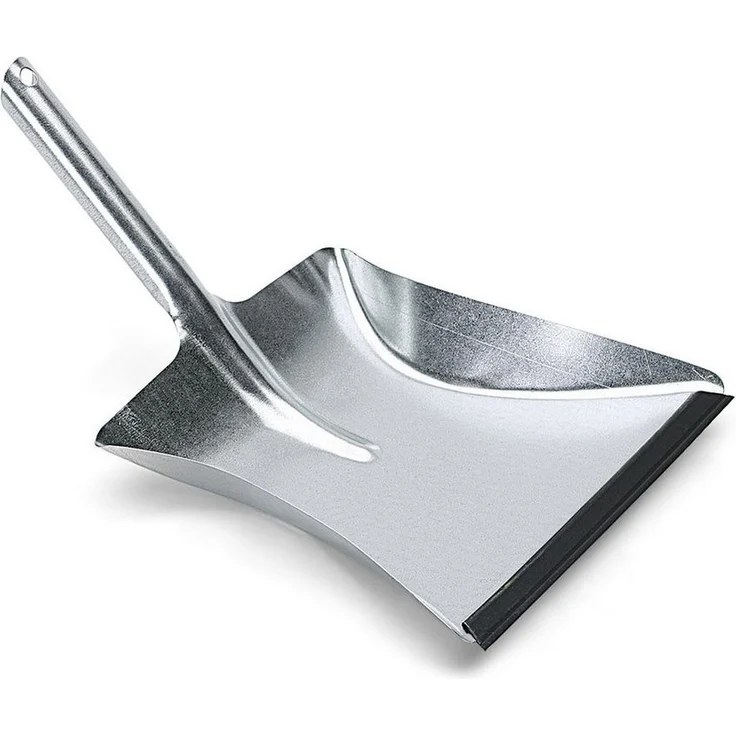 Nölle Kehrschaufel Metall verzinkt mit Düllgriff und Lippe, robust und ergonomisch für Innen- und Außenbereich