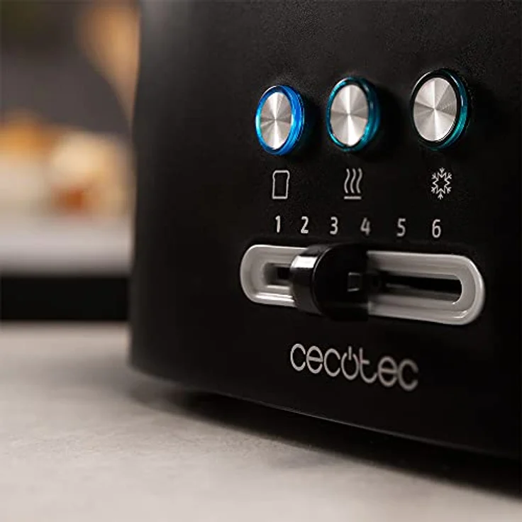 Cecotec Toast&Taste 9000, Doppel-Toaster 980 W mit 2 extra breiten Schlitzen, schwarz – Bild 5