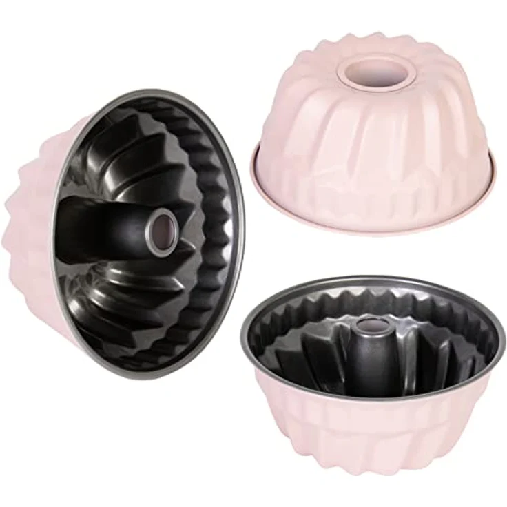 wenco premium Mini-Gugelhupfform, Ø 18 cm, Für kleine Kuchen, Antihaftbeschichtung, Kohlenstoffstahl, Hellrosa (Version 2022) – Bild 3