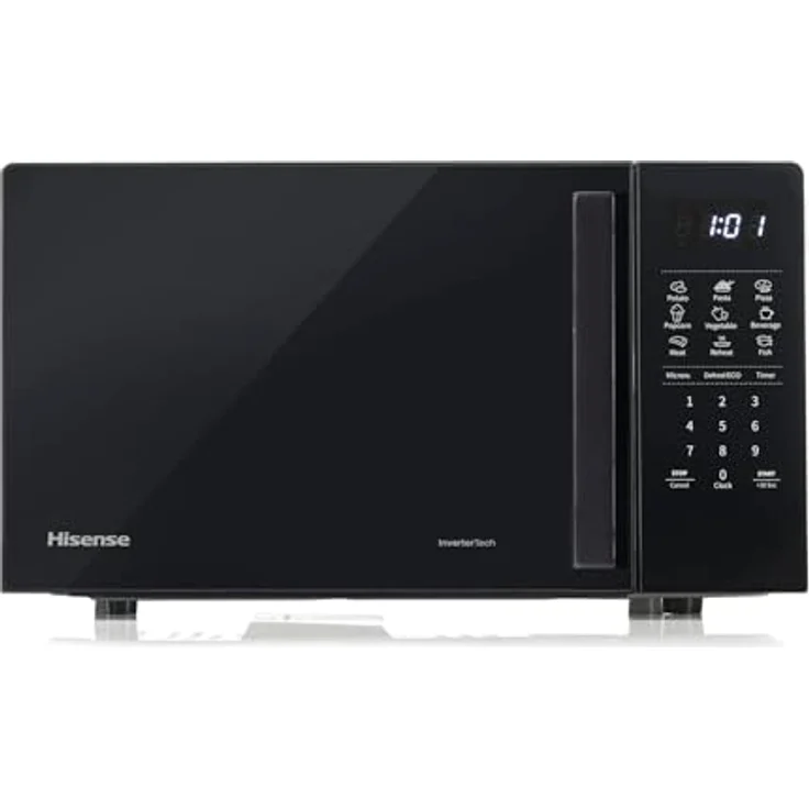 Hisense H20MOBS4I Mikrowelle, 20 l, Schwarz, Inverter Technologie, 1050 W, LED-Display, 10 Leistungsstufen – Bild 1