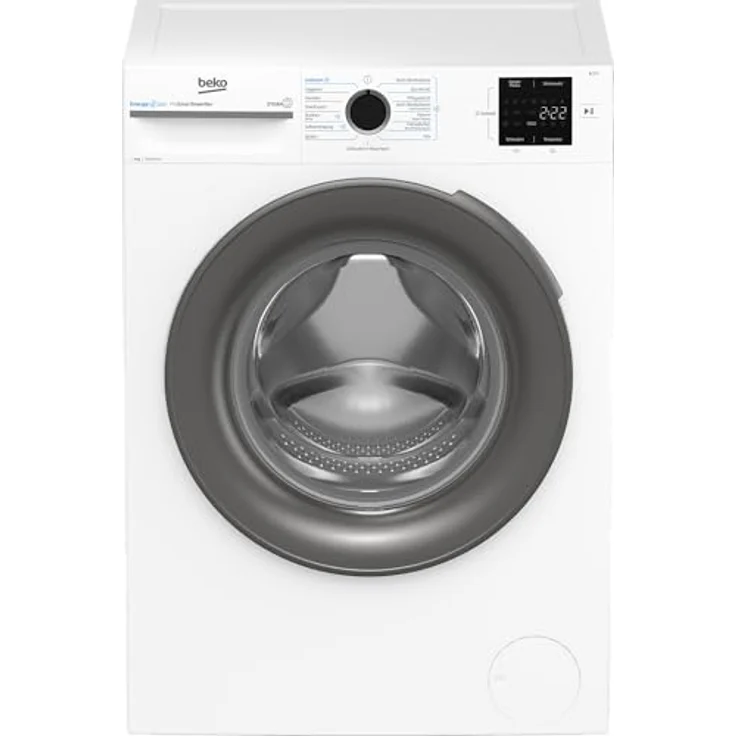 Beko BM3WFU4941W1, Waschmaschine mit 9 kg Füllmenge, Frontlader, 1400 U/min, SteamCure Dampffunktion, allergikergeeignet, Weiß – Bild 1