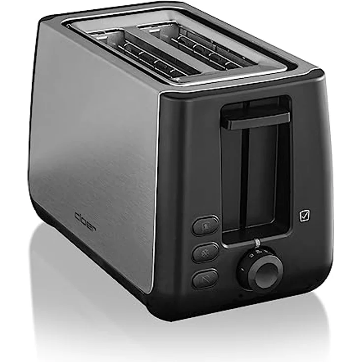 Cloer 3569 King-Size-Toaster für 2 XXL Scheiben-Check-Funktion-Edelstahlgehäuse - 1000 Watt-schwarz Kunststoff – Bild 5