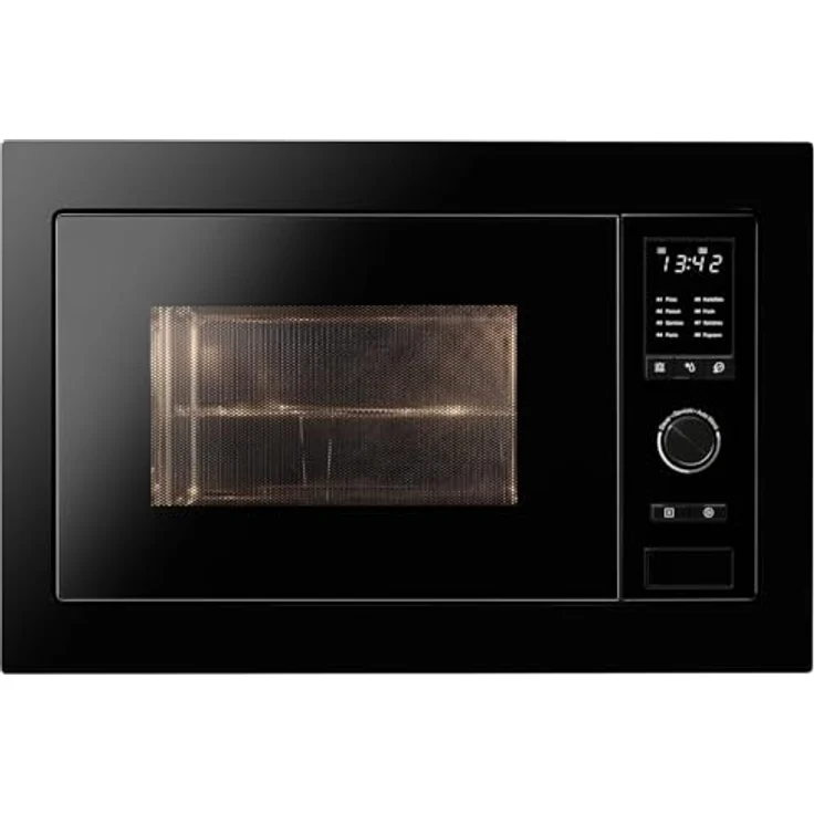 Oranier Einbau-Mikrowelle OMW 25, Edelstahl Schwarz mit Grill und 25 Liter Innenraumvolumen, 900 W Mikrowelle, 1000 W Grill, 5 Programme, elektronische Steuerung – Bild 1