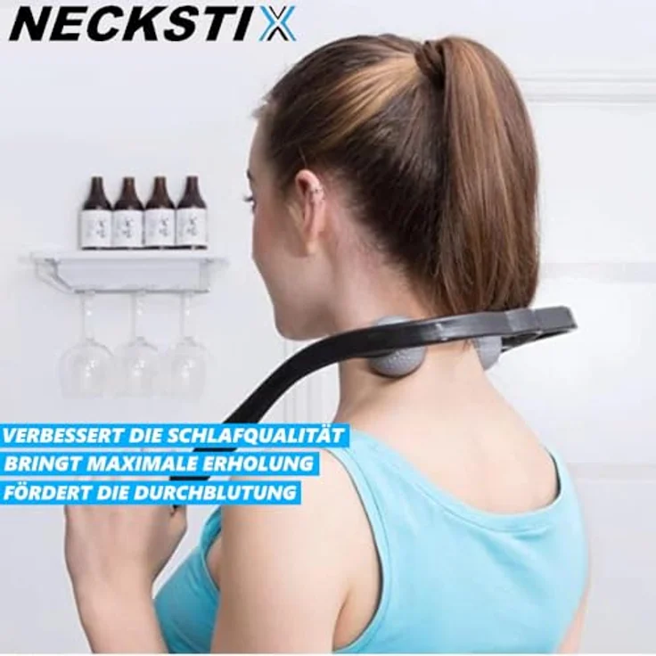 MAVURA NECKSTIX Nacken-Massagegerät, Schwarz, Massage Gerät gegen Nackenverspannungen - Leicht, ergonomisch und hocheffektiv – Bild 5