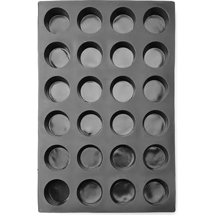 HENDI Muffinform für 24 Muffins, Silikon Backform mit Antihaftbeschichtung, temperaturbeständig von -30°C bis 230°C, 570x375x(H)40mm – Bild 1
