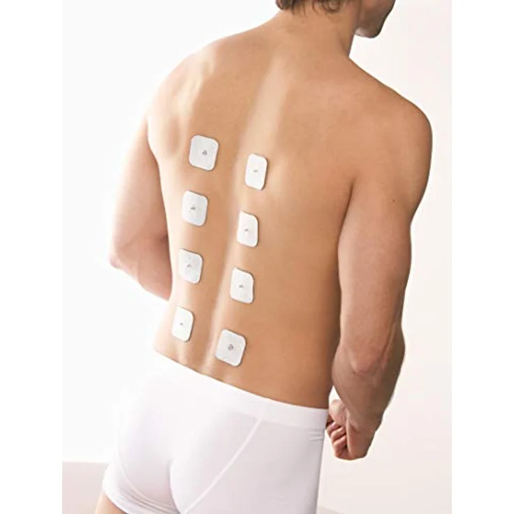 Beurer Nachkaufset selbstklebende Gel-Elektroden Pads, 45 x 45 mm, bestehend aus 8 Pads, passend für Beurer und Sanitas EMS-TENS Geräte – Bild 2
