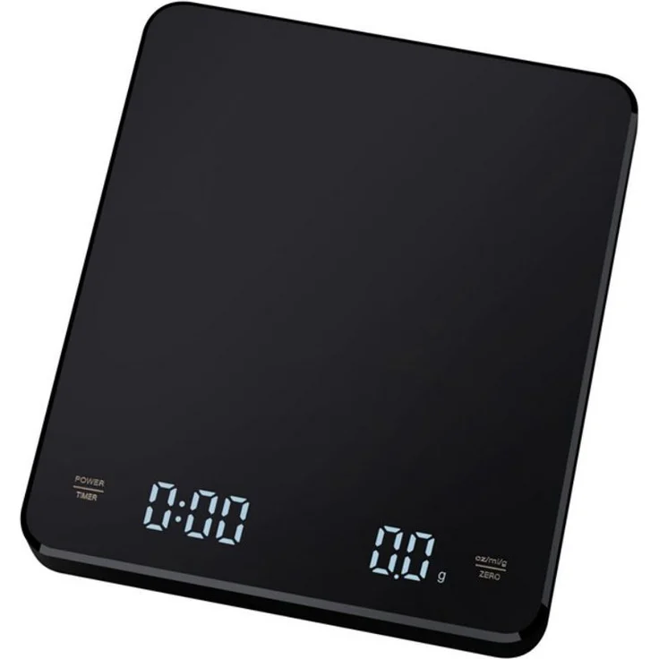HUGERSTONE Küchenwaage HS-300, Digitale Lebensmittelwaage mit 3 kg Tragfähigkeit, 1 g Genauigkeit, kompakte Größe 15x13x2,25 cm, mit Tara-Funktion, automatischer Abschaltung und Timer