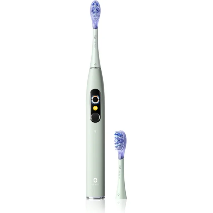 Oclean X Ultra 20, Schallzahnbürste mit 2 Ersatzaufsätzen, grün, verschiedene Reinigungsmodi, lange Batterielaufzeit