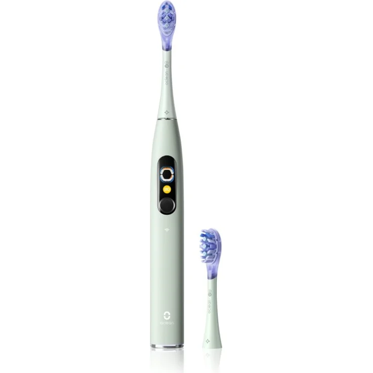 Oclean X Ultra 20, Schallzahnbürste mit 2 Ersatzaufsätzen, grün, verschiedene Reinigungsmodi, lange Batterielaufzeit