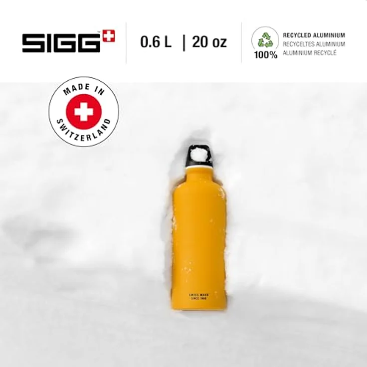 Sigg Unisex – Erwachsene Mustard Touch Wasserflaschen, Gelb, 0.6 – Bild 3