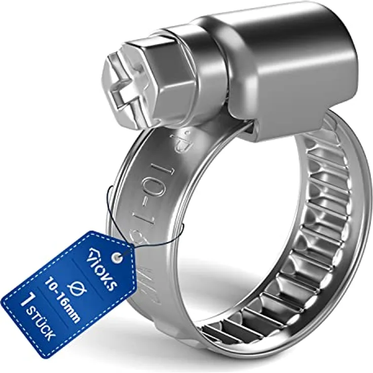 Schlauchschellen Chromstahl Schlauchklemmen Schellen 1x 10-16mmØ Schelle Waschmaschinenschlauch Rohrschellen für Schlauch Poolschlauch Waschmaschine Pool Klemmschelle Waschmaschine Abfluss Adapter