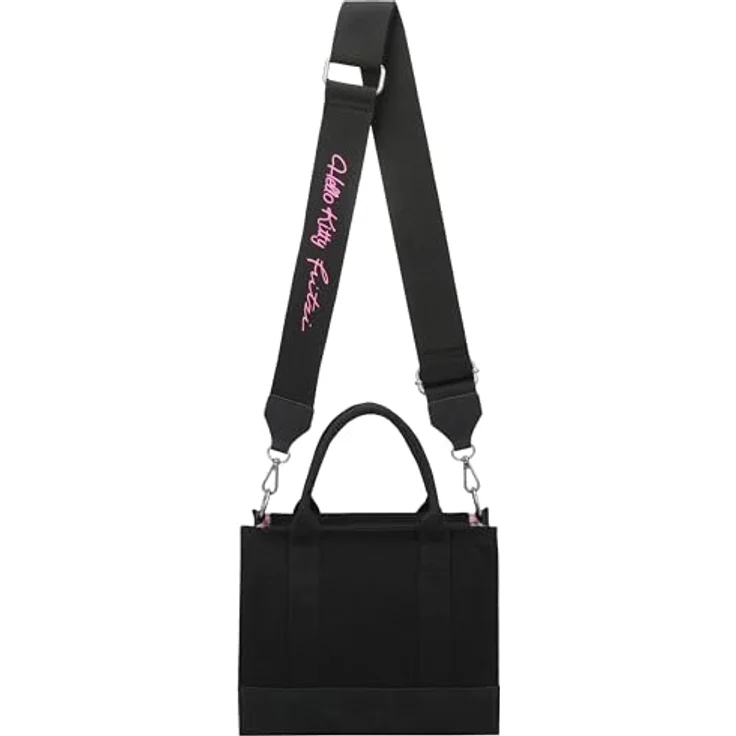 Fritzi aus Preußen Umhängetasche Hello Kitty Shopper, kompakt, 25 cm, schwarz/mehrfarbig, inklusive abnehmbarem Schulterriemen – Bild 2