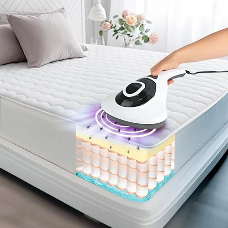 Bob Home Milbensauger 300W, Matratzensauger mit UV-C-Licht und HEPA-Filter für hygienische Reinigung – Bild 3